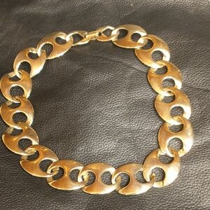 Chic Gold Tone Statement Necklace